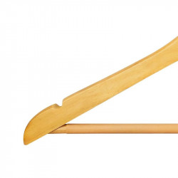Percha de madera robusta con guia 45 cm (En Cajas con 130 unidades)